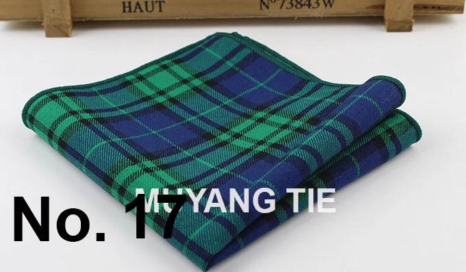 100% Cotton Hankerchief Scarves Vintage Hankies Men's Pocket Square Handkerchiefs Striped Solid Snot Rag 22*22 cm
