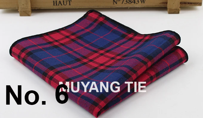 100% Cotton Hankerchief Scarves Vintage Hankies Men's Pocket Square Handkerchiefs Striped Solid Snot Rag 22*22 cm