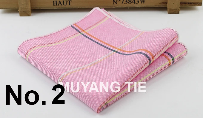100% Cotton Hankerchief Scarves Vintage Hankies Men's Pocket Square Handkerchiefs Striped Solid Snot Rag 22*22 cm