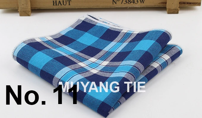 100% Cotton Hankerchief Scarves Vintage Hankies Men's Pocket Square Handkerchiefs Striped Solid Snot Rag 22*22 cm