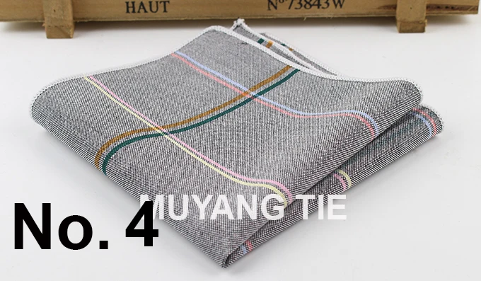 100% Cotton Hankerchief Scarves Vintage Hankies Men's Pocket Square Handkerchiefs Striped Solid Snot Rag 22*22 cm