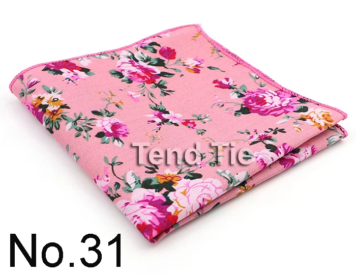 Cotton Handkerchiefs Woven Colorful Printing Flower Plaid Pocket Square Mens Casual Streak Square Pockets Handkerchief Towels