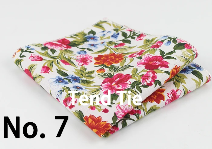 Cotton Handkerchiefs Woven Colorful Printing Flower Plaid Pocket Square Mens Casual Streak Square Pockets Handkerchief Towels