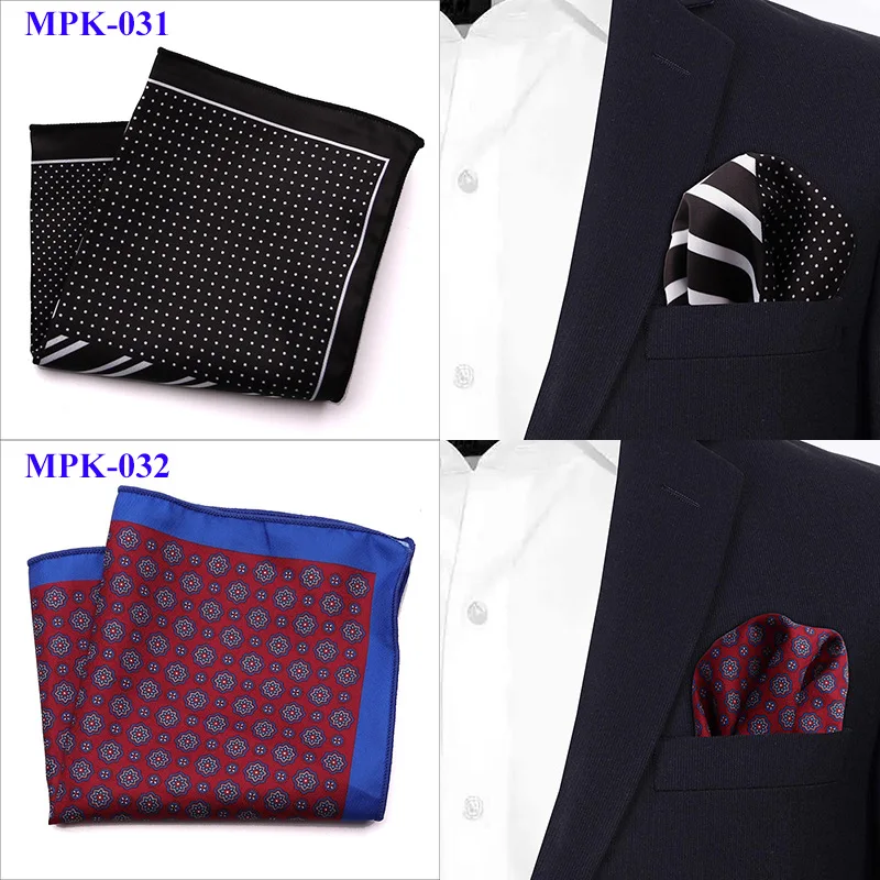 Design Pocket Square Handkerchief 23*23CM Paisley Dot Chest Hankies for Wedding Men's Suit Hanky Chest Towel
