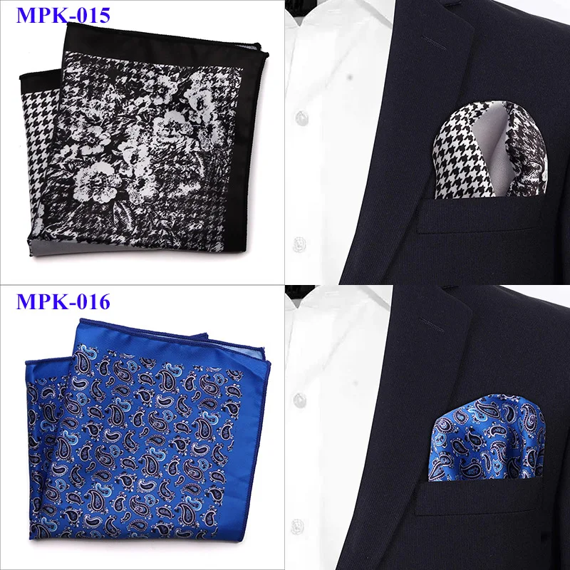 Design Pocket Square Handkerchief 23*23CM Paisley Dot Chest Hankies for Wedding Men's Suit Hanky Chest Towel