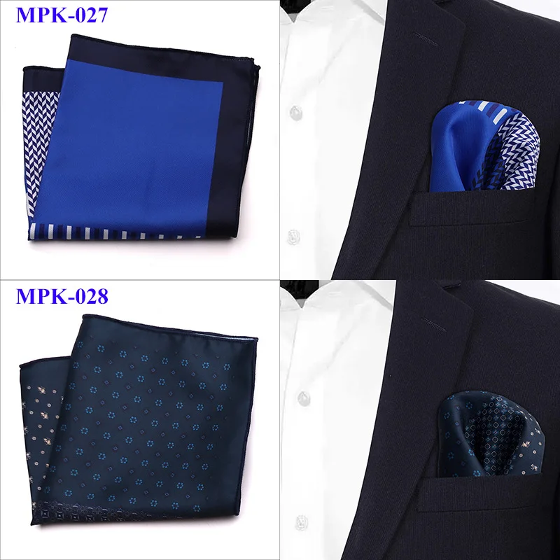 Design Pocket Square Handkerchief 23*23CM Paisley Dot Chest Hankies for Wedding Men's Suit Hanky Chest Towel