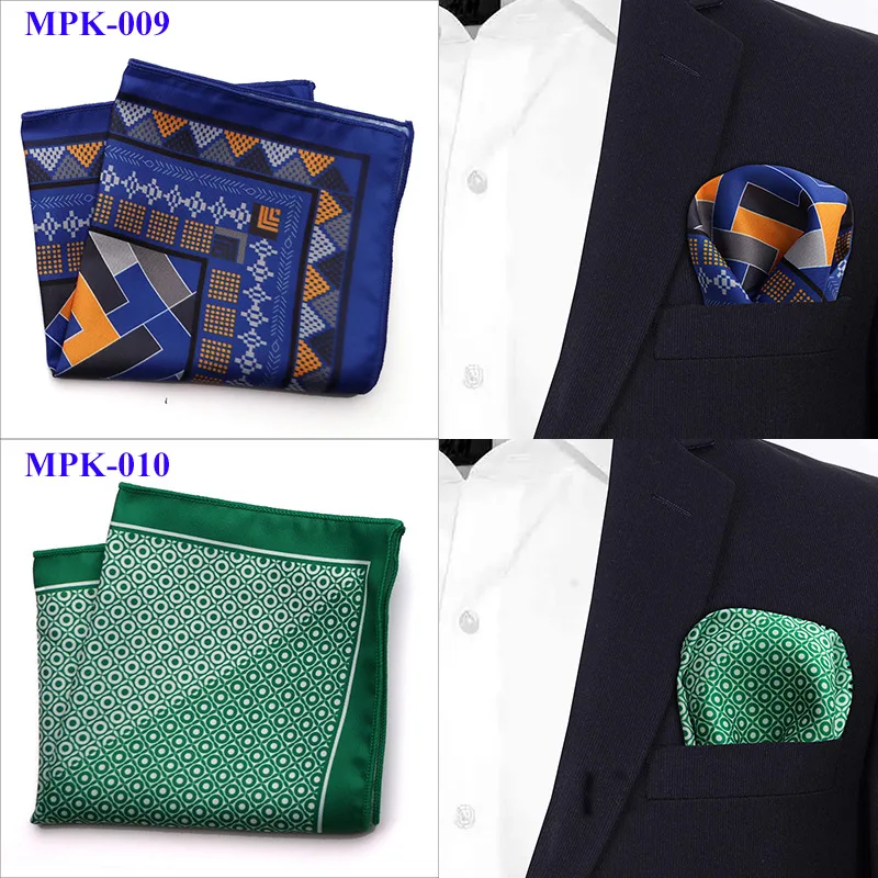 Design Pocket Square Handkerchief 23*23CM Paisley Dot Chest Hankies for Wedding Men's Suit Hanky Chest Towel