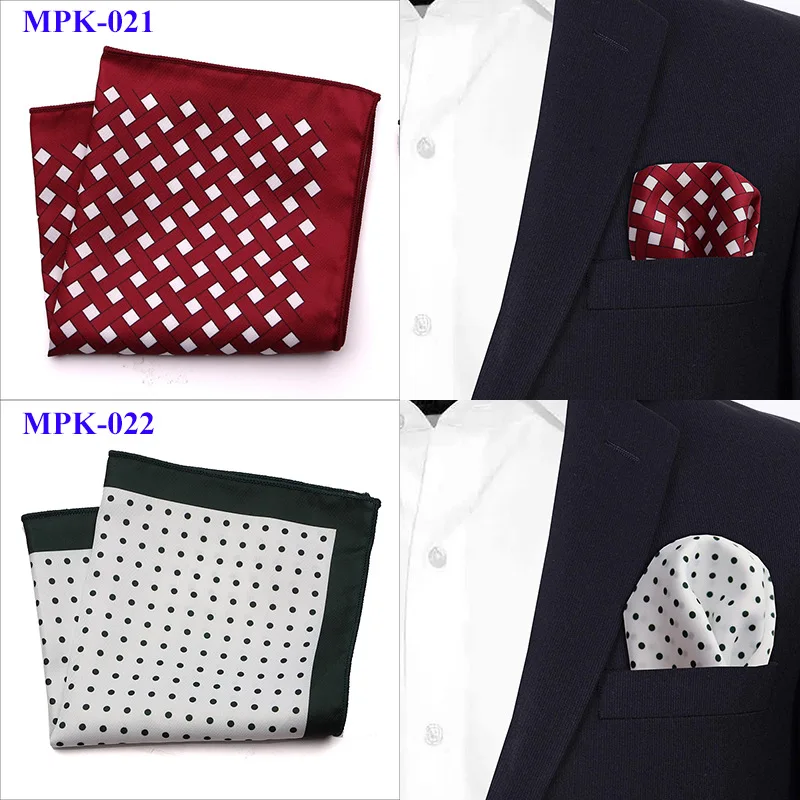 Design Pocket Square Handkerchief 23*23CM Paisley Dot Chest Hankies for Wedding Men's Suit Hanky Chest Towel