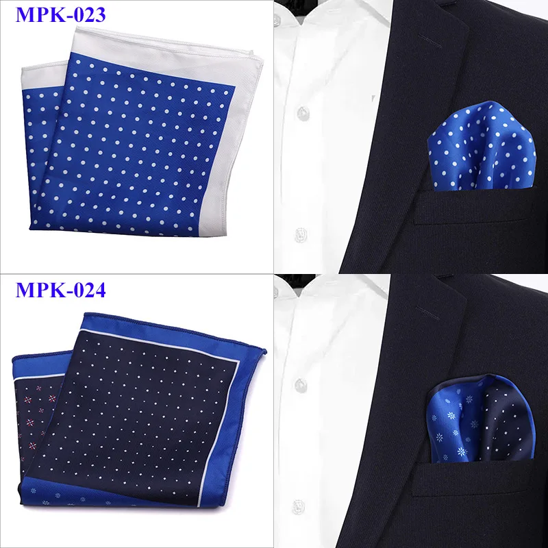 Design Pocket Square Handkerchief 23*23CM Paisley Dot Chest Hankies for Wedding Men's Suit Hanky Chest Towel