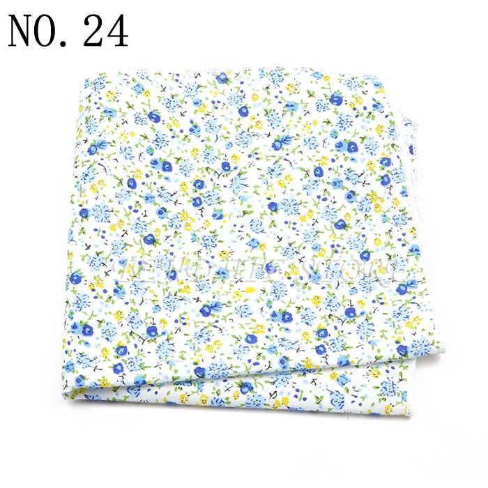 New Style Men's Hankerchief Scarves Tender Cotton Hankies Pocket Square Handkerchiefs Fashion Flower Wedding Accessories Gift
