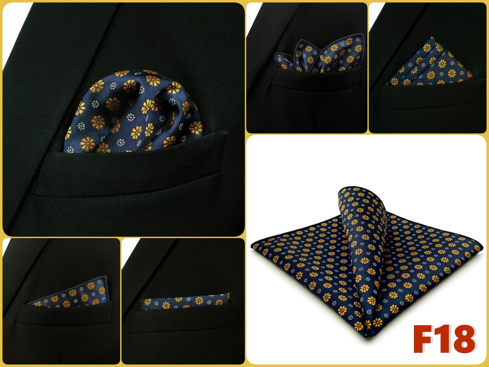Men Pocket Square Handkerchief Multi Styles Paisley Floral Solid Jacquard Suit Pocket Towel Hanky Business Wedding Accessories