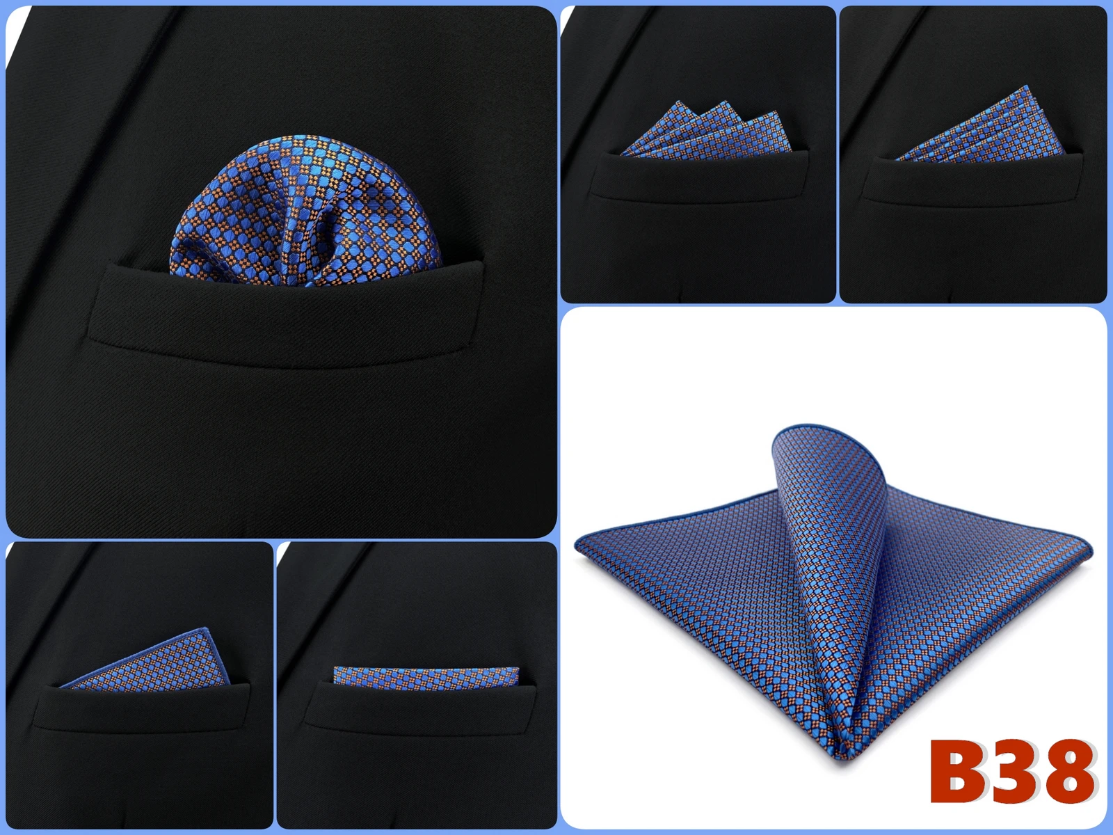 Men Pocket Square Handkerchief Multi Styles Paisley Floral Solid Jacquard Suit Pocket Towel Hanky Business Wedding Accessories