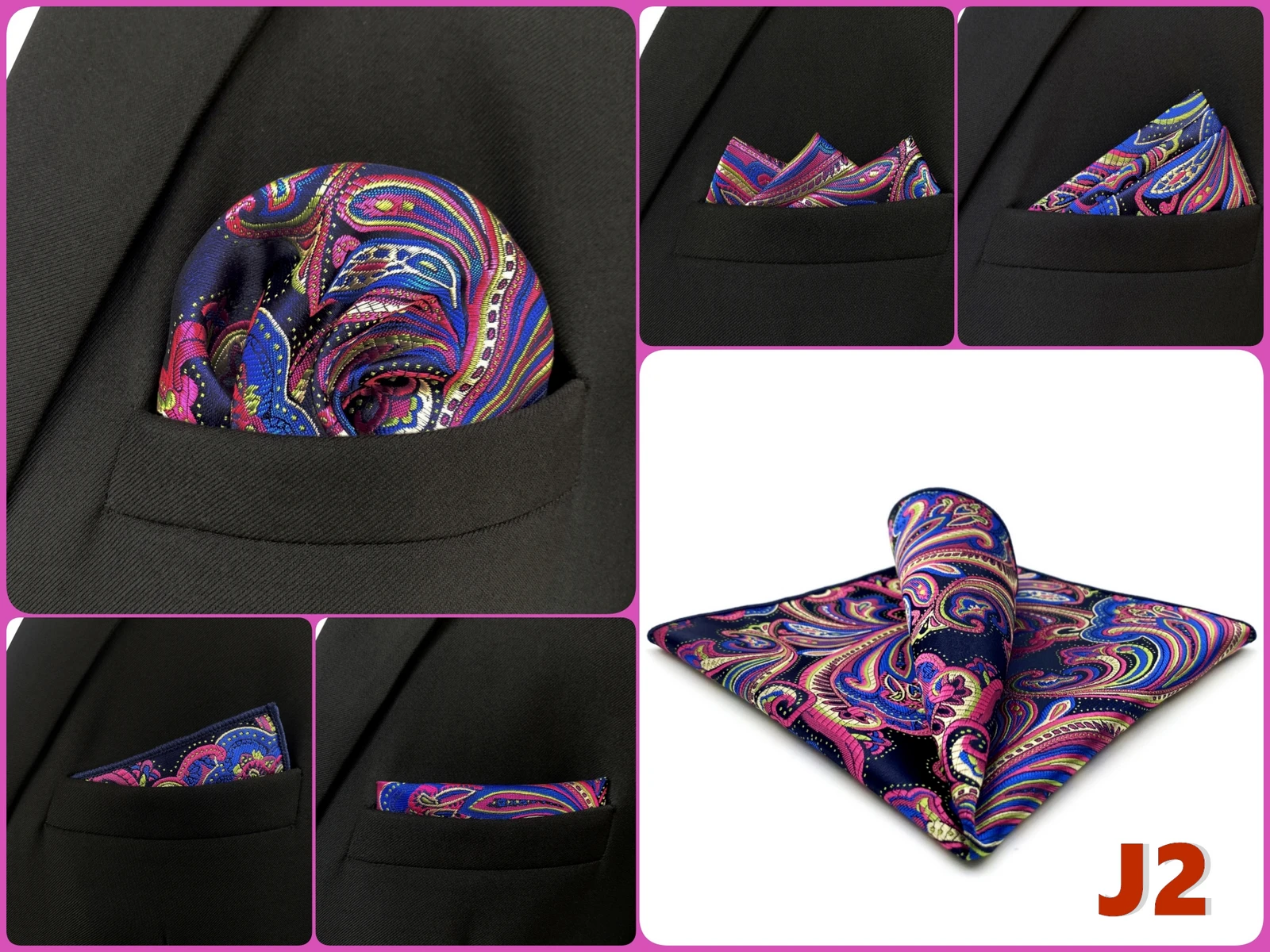 Men Pocket Square Handkerchief Multi Styles Paisley Floral Solid Jacquard Suit Pocket Towel Hanky Business Wedding Accessories