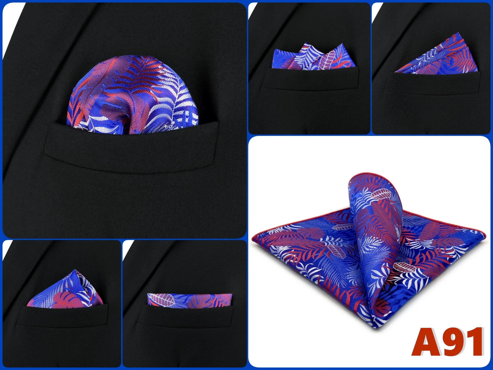 Men Pocket Square Handkerchief Multi Styles Paisley Floral Solid Jacquard Suit Pocket Towel Hanky Business Wedding Accessories