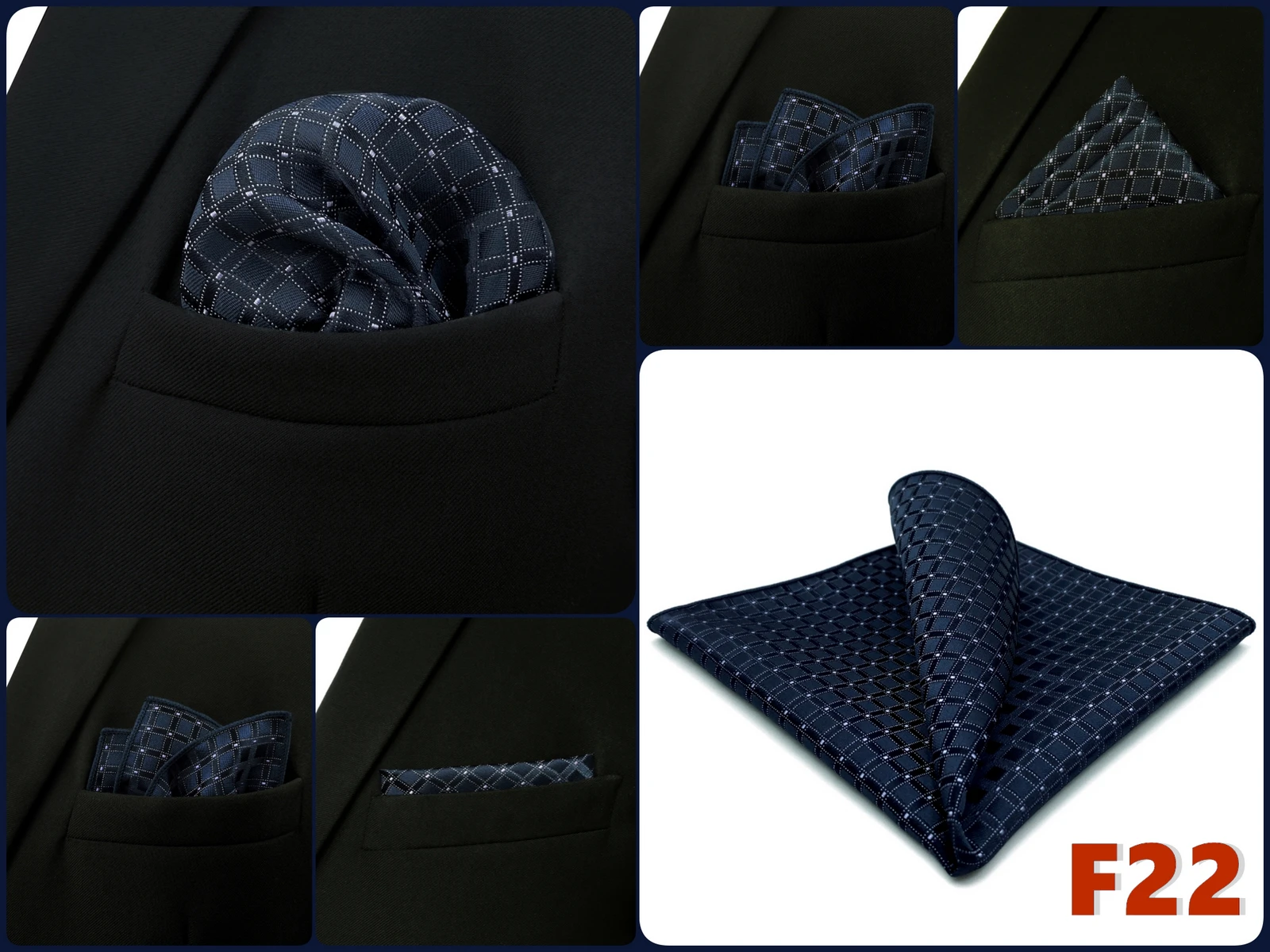 Men Pocket Square Handkerchief Multi Styles Paisley Floral Solid Jacquard Suit Pocket Towel Hanky Business Wedding Accessories
