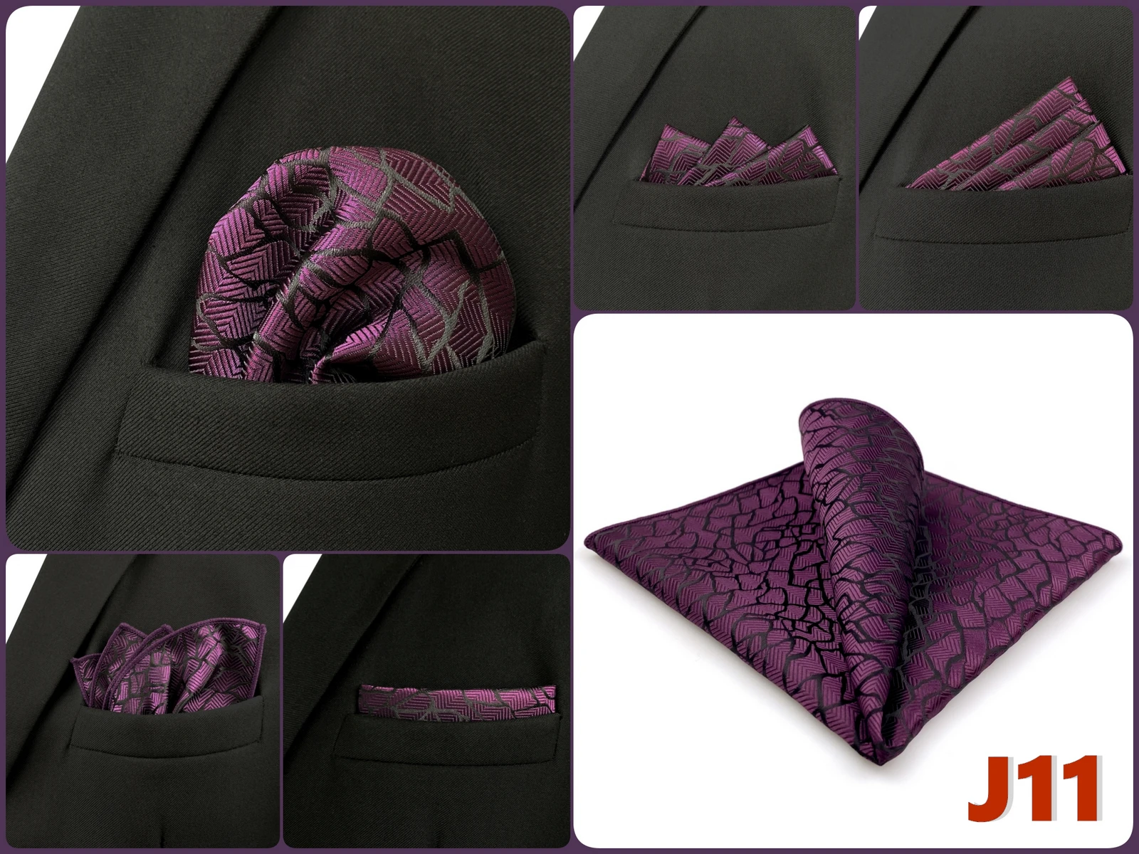 Men Pocket Square Handkerchief Multi Styles Paisley Floral Solid Jacquard Suit Pocket Towel Hanky Business Wedding Accessories