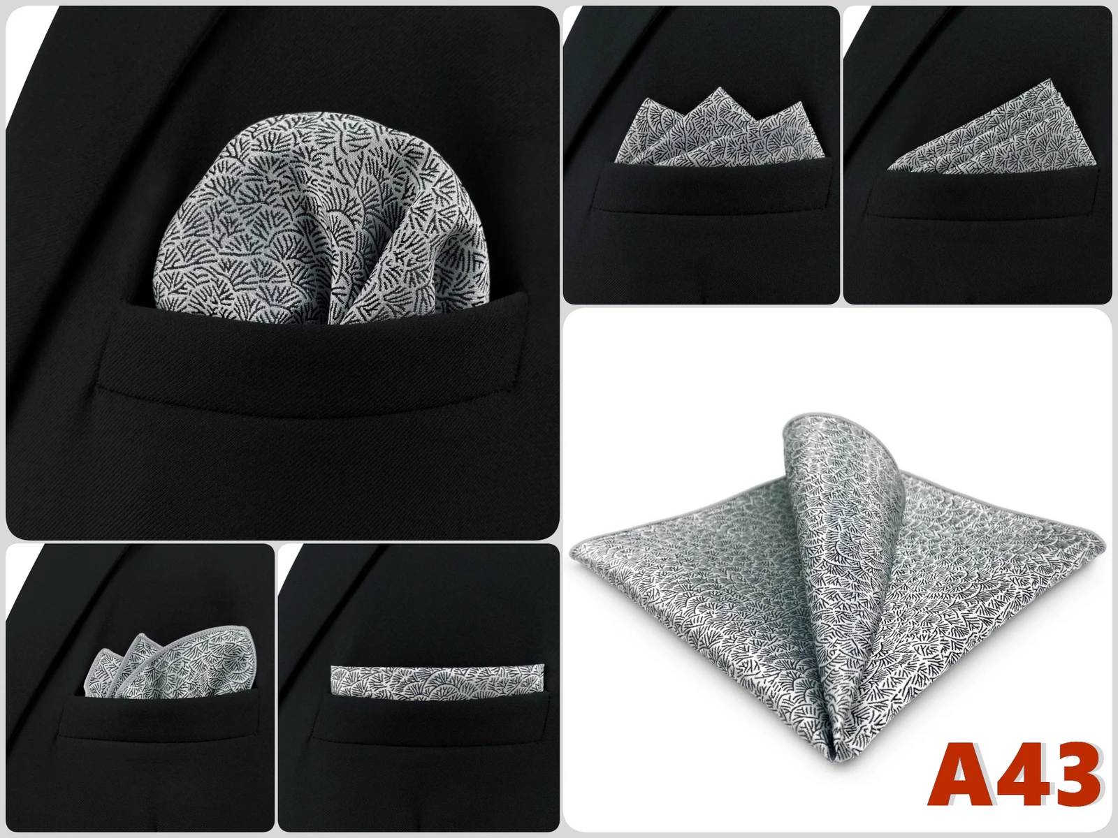 Men Pocket Square Handkerchief Multi Styles Paisley Floral Solid Jacquard Suit Pocket Towel Hanky Business Wedding Accessories