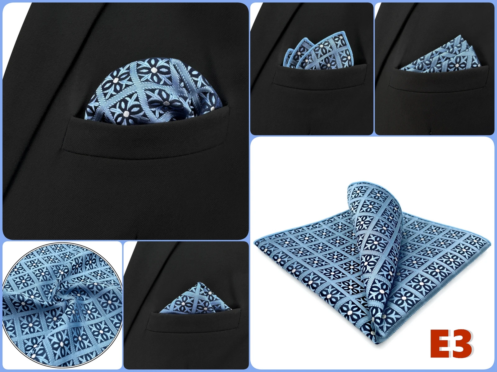 Men Pocket Square Handkerchief Multi Styles Paisley Floral Solid Jacquard Suit Pocket Towel Hanky Business Wedding Accessories