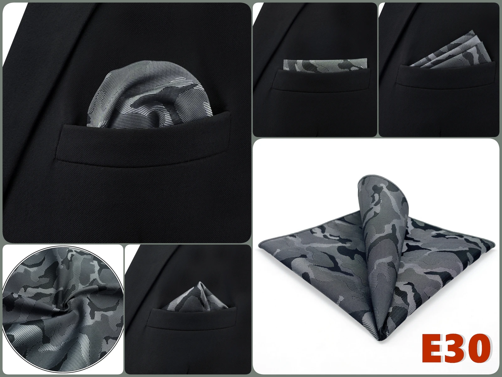 Men Pocket Square Handkerchief Multi Styles Paisley Floral Solid Jacquard Suit Pocket Towel Hanky Business Wedding Accessories