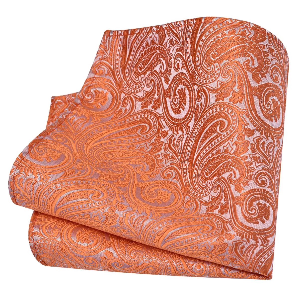 Ricnais Classic Silk Pattern Handkerchiefs 25cm*25cm Hanky Green Red Purple Orange Pocket Square For Man Wedding Business Party