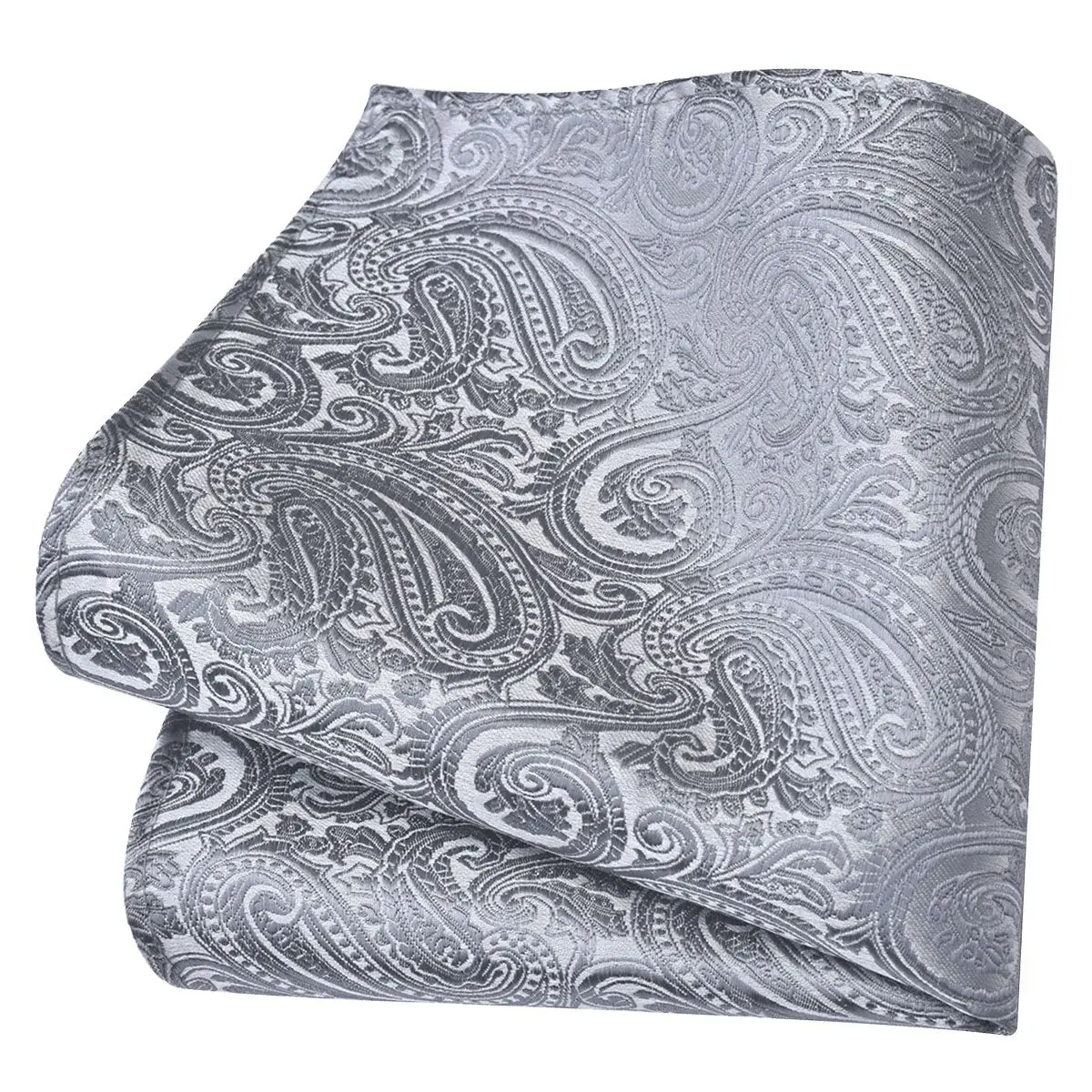 Ricnais Classic Silk Pattern Handkerchiefs 25cm*25cm Hanky Green Red Purple Orange Pocket Square For Man Wedding Business Party