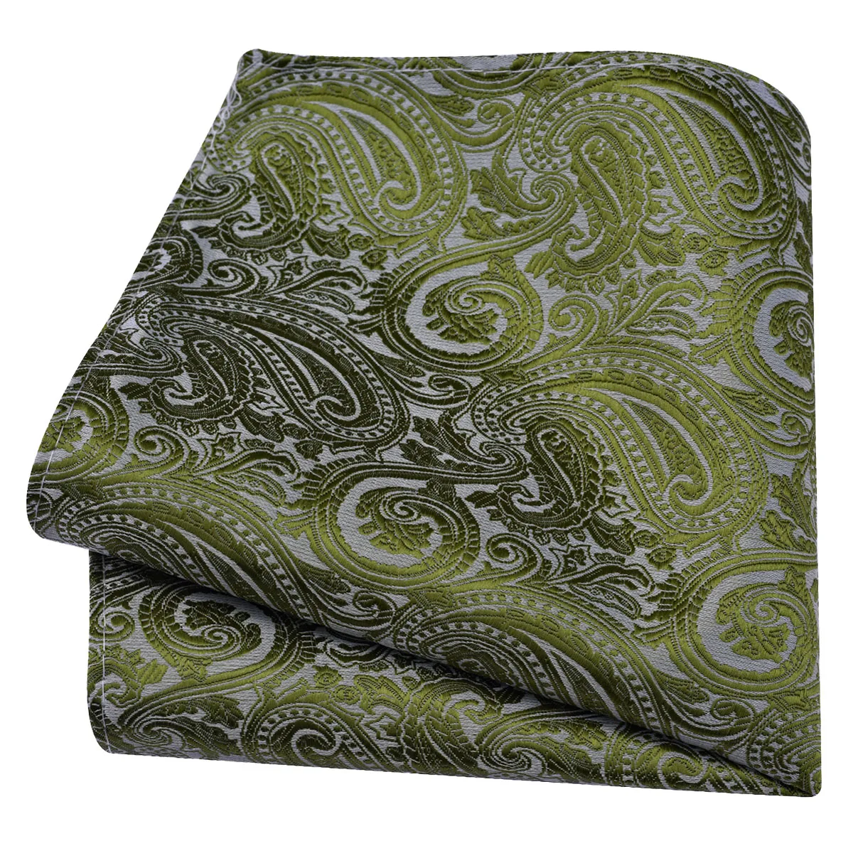 Ricnais Classic Silk Pattern Handkerchiefs 25cm*25cm Hanky Green Red Purple Orange Pocket Square For Man Wedding Business Party