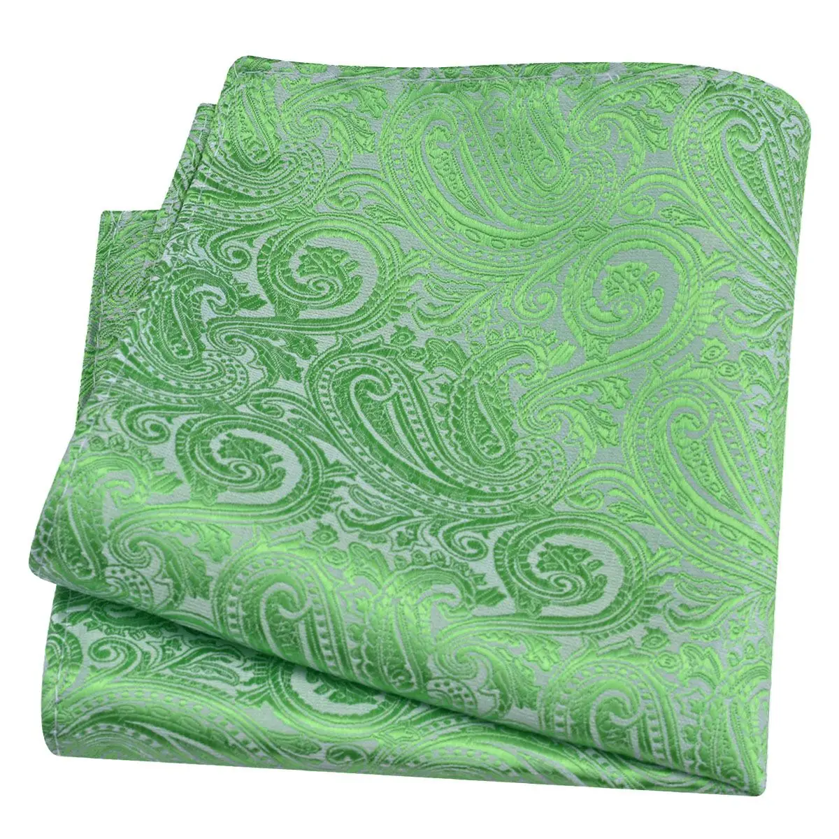 Ricnais Classic Silk Pattern Handkerchiefs 25cm*25cm Hanky Green Red Purple Orange Pocket Square For Man Wedding Business Party