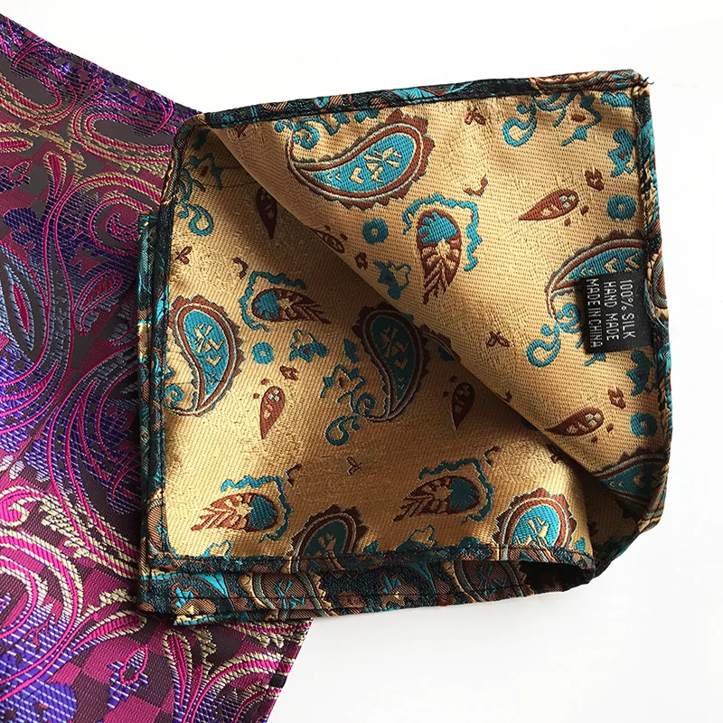 41 Colors 25*25cm Men's Business Suits Pocket Square Handkerchiefs for Wedding Paisley Dot Stripes Hankies Mens Pocket Towel