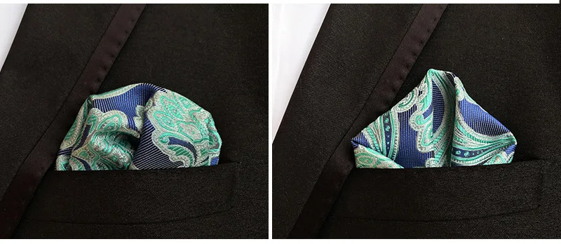41 Colors 25*25cm Men's Business Suits Pocket Square Handkerchiefs for Wedding Paisley Dot Stripes Hankies Mens Pocket Towel