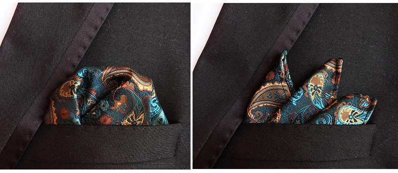 41 Colors 25*25cm Men's Business Suits Pocket Square Handkerchiefs for Wedding Paisley Dot Stripes Hankies Mens Pocket Towel