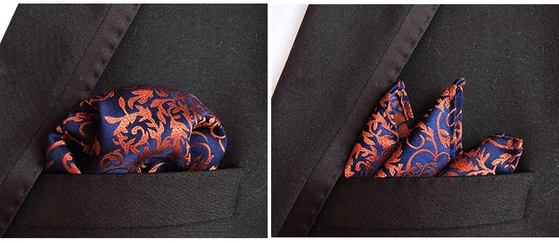 41 Colors 25*25cm Men's Business Suits Pocket Square Handkerchiefs for Wedding Paisley Dot Stripes Hankies Mens Pocket Towel