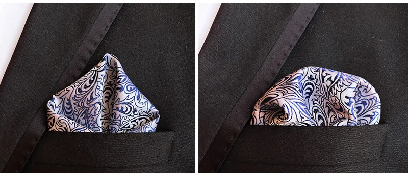 41 Colors 25*25cm Men's Business Suits Pocket Square Handkerchiefs for Wedding Paisley Dot Stripes Hankies Mens Pocket Towel