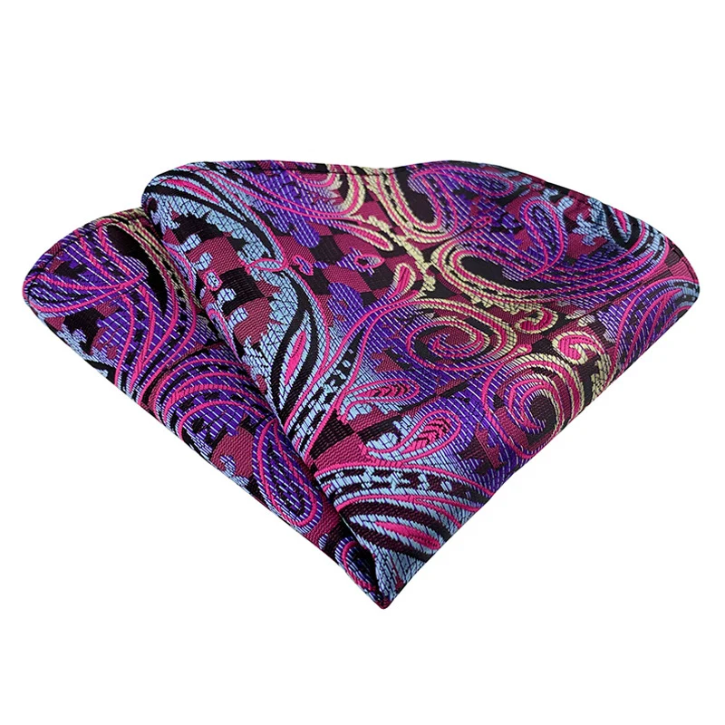 Hot sale Brand Handkerchief Pocket Square Hanky Floral Paisley Stripes For Men Fit Formal Party Abraham Lincoln's Birthday
