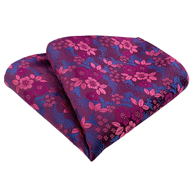 Brand Handkerchief Man Floral Paisley Striped Fit Formal Party Pocket Square Hanky Chest Towel Suit Accessories Men Necktie
