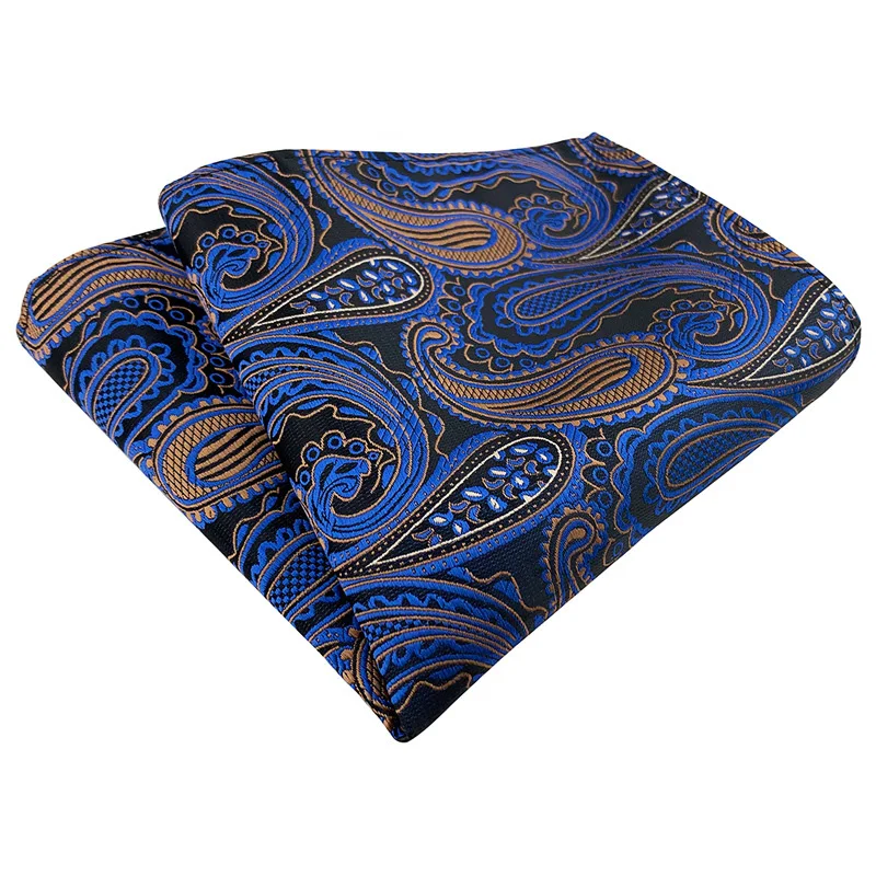 Brand Handkerchief Man Floral Paisley Striped Fit Formal Party Pocket Square Hanky Chest Towel Suit Accessories Men Necktie