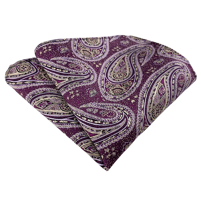 Brand Handkerchief Man Floral Paisley Striped Fit Formal Party Pocket Square Hanky Chest Towel Suit Accessories Men Necktie