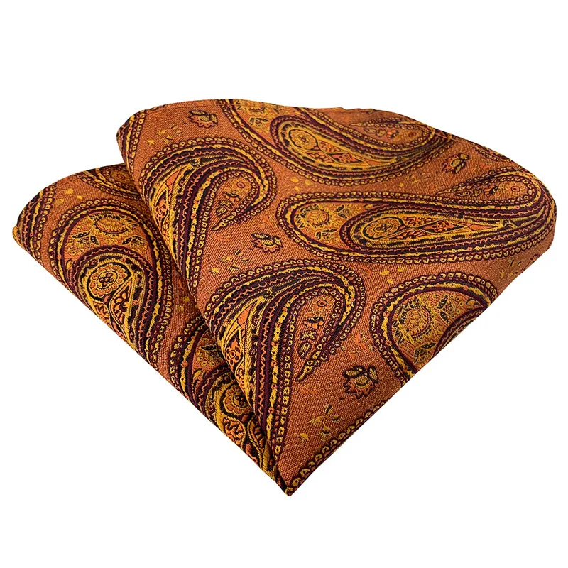 Brand Handkerchief Man Floral Paisley Striped Fit Formal Party Pocket Square Hanky Chest Towel Suit Accessories Men Necktie