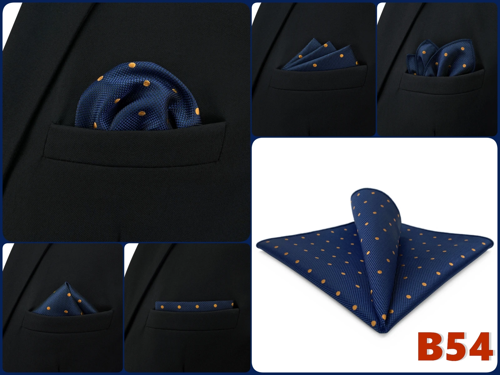 Luxury Mens Pocket Square Handkerchief Blue Navy Brown Paisley Jacquard Suit Hanky Large Classic Gentlemen Wedding Party Gift