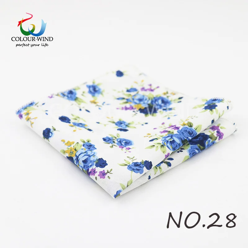 Top Cotton Pocket Square Fashion Flower Suit Ties For Men Paisley Shirt Handkerchief 22*22CM Wedding Towel Ladies Hankies Gift