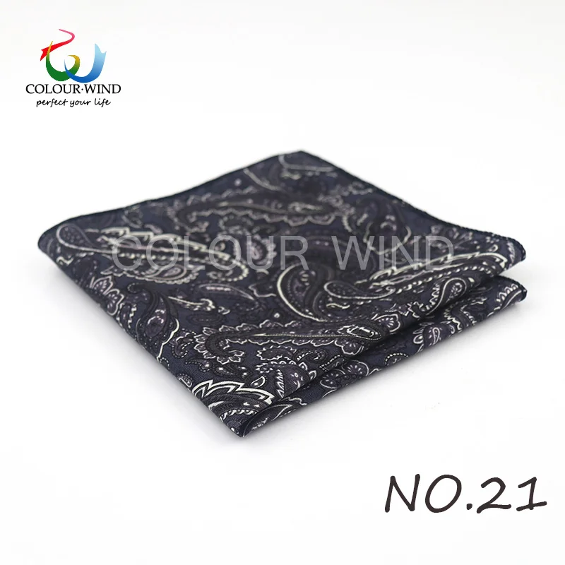 Top Cotton Pocket Square Fashion Flower Suit Ties For Men Paisley Shirt Handkerchief 22*22CM Wedding Towel Ladies Hankies Gift