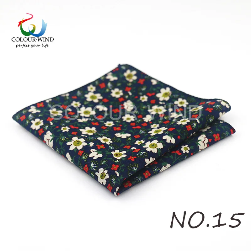 Top Cotton Pocket Square Fashion Flower Suit Ties For Men Paisley Shirt Handkerchief 22*22CM Wedding Towel Ladies Hankies Gift