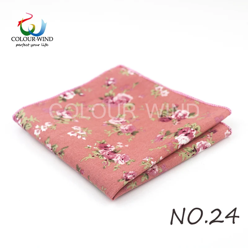 Top Cotton Pocket Square Fashion Flower Suit Ties For Men Paisley Shirt Handkerchief 22*22CM Wedding Towel Ladies Hankies Gift