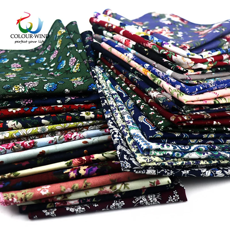 Top Cotton Pocket Square Fashion Flower Suit Ties For Men Paisley Shirt Handkerchief 22*22CM Wedding Towel Ladies Hankies Gift