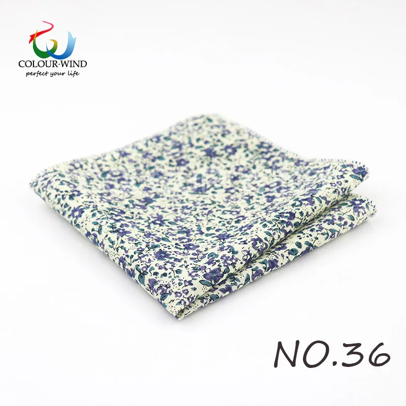 Top Cotton Pocket Square Fashion Flower Suit Ties For Men Paisley Shirt Handkerchief 22*22CM Wedding Towel Ladies Hankies Gift