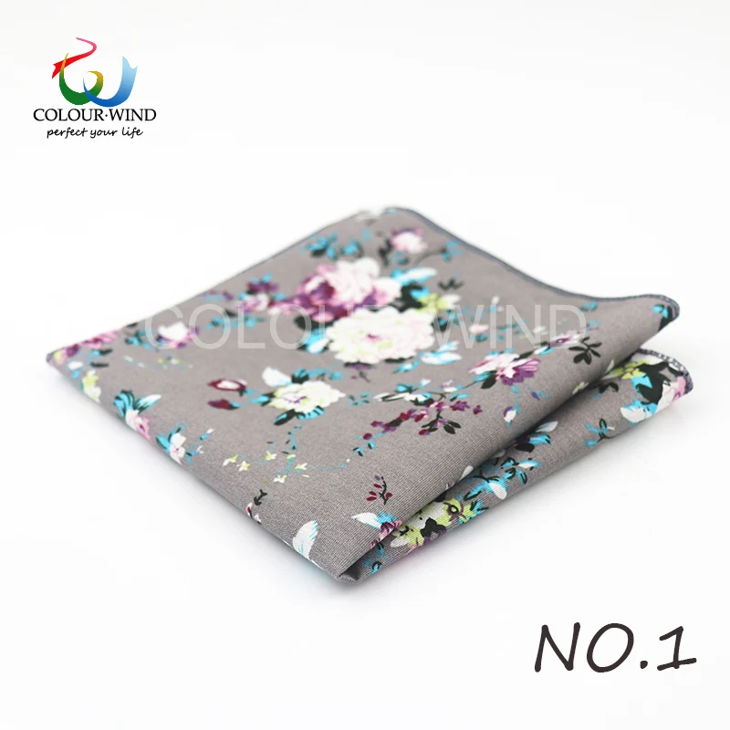 Top Cotton Pocket Square Fashion Flower Suit Ties For Men Paisley Shirt Handkerchief 22*22CM Wedding Towel Ladies Hankies Gift
