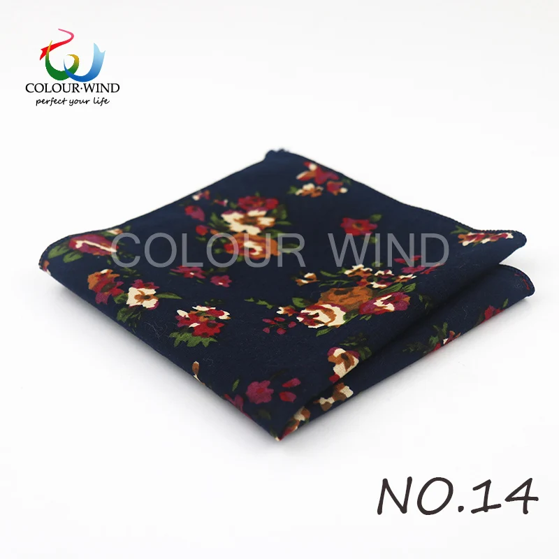 Top Cotton Pocket Square Fashion Flower Suit Ties For Men Paisley Shirt Handkerchief 22*22CM Wedding Towel Ladies Hankies Gift