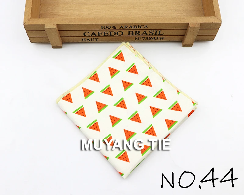 Kids Handkerchief Scarves Vintage Cotton Hankies Men's Pocket Square Children Dog Duck Animal Fruit Handkerchiefs