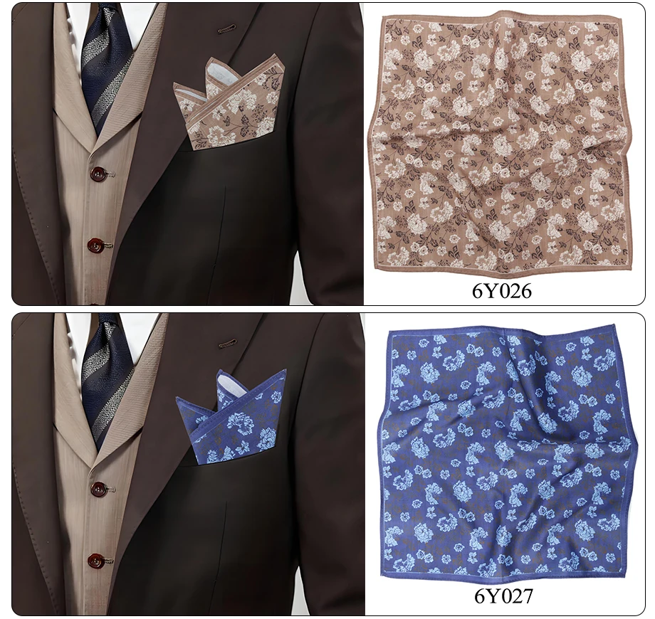  Tailor Smith 11.81x11.81 inch Pocket Squares Paisley Men's Handkerchief for Suit Accessories Wedding Business Banquet Gift