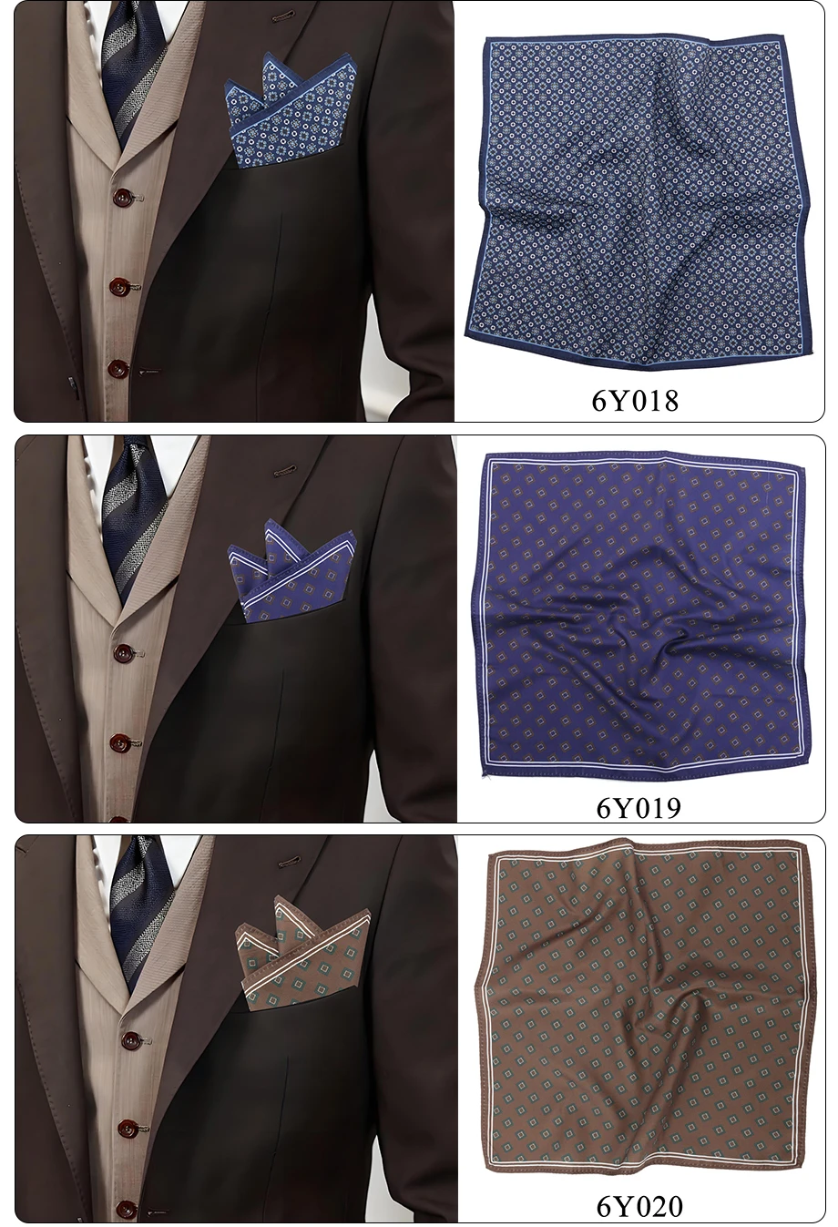  Tailor Smith 11.81x11.81 inch Pocket Squares Paisley Men's Handkerchief for Suit Accessories Wedding Business Banquet Gift