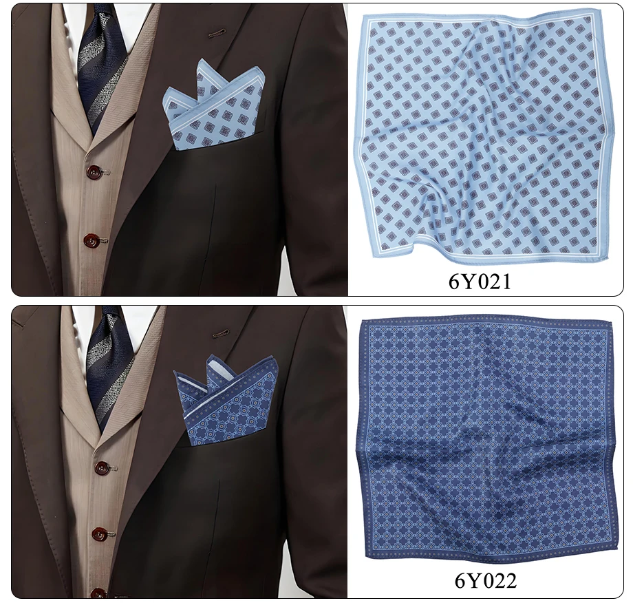  Tailor Smith 11.81x11.81 inch Pocket Squares Paisley Men's Handkerchief for Suit Accessories Wedding Business Banquet Gift